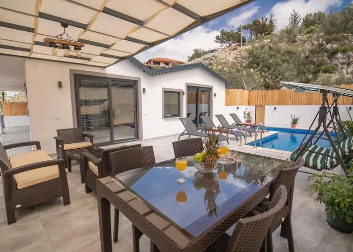 Patara 2 Bedroom Secluded With Private Pool Hot Tub Willa Kalkan